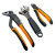 Conjunto Alicate e alicate bomba água, chave ajustável