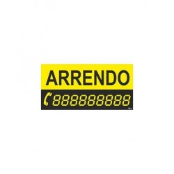 SINAL CARTOLINA "ARRENDO" 50X25CM