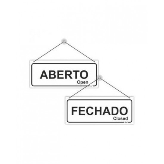 SINAL PVC ABERTO / FECHADO 25X10CM
