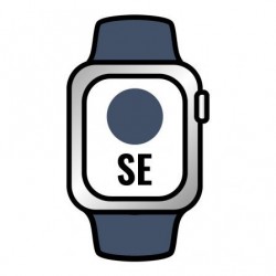 Apple Watch SE/ GPS/ 40 mm/ Caja de Aluminio en Plata/ Correa Deportiva Azul Abismo