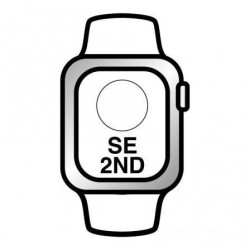 Apple Watch SE/ GPS/ 40mm/ Caja de Aluminio en Plata/ Correa Deportiva Blanco