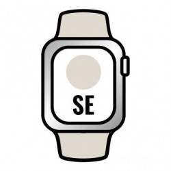 Apple Watch SE/ GPS/ 44 mm/ Caja de Aluminio en Oro/ Correa Deportiva Blanco Estrella