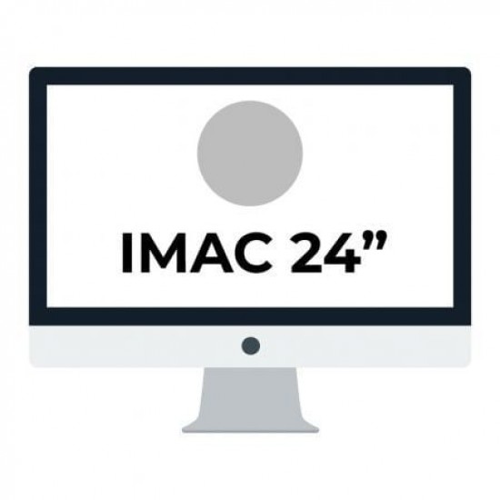 Apple iMac 24" Retina 4.5K/ Chip M1 CPU 8 Núcleos/ 8GB/ 256GB/ GPU 7 Núcleos/ Plata