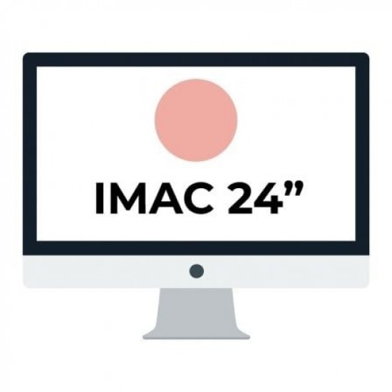 Apple iMac 24" Retina 4.5K/ Chip M1 CPU 8 Núcleos/ 8GB/ 256GB/ GPU 8 Núcleos/ Rosa