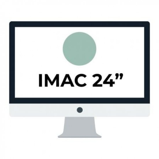 Apple iMac 24" Retina 4.5K/ Chip M1 CPU 8 Núcleos/ 8GB/ 256GB/ GPU 8 Núcleos/ Verde