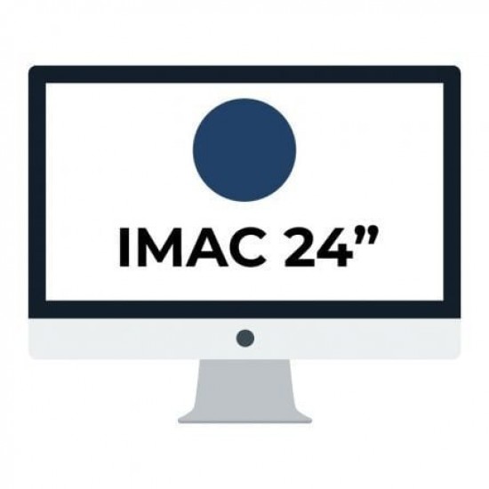 Apple iMac 24" Retina 4.5K/ Chip M1 CPU 8 Núcleos/ 8GB/ 512GB/ GPU 8 Núcleos/ Azul