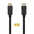 Cable Displayport 1.2 4K Aisens A124-0455/ Displayport Macho - Displayport Macho/ 1m/ Negro