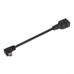 Cable USB 2.0 Aisens A101-0034/ MiniUSB Macho - USB Hembra/ 15cm/ Negro