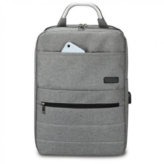 Mochila Subblim Elite Airpadding Backpack para Portátiles hasta 15.6"/ Puerto USB/ Gris