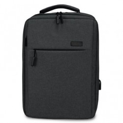Mochila Subblim Traveller Airpadding Backpack para Portátiles hasta 15.6"/ Puerto USB/ Gris
