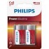 Pack de 2 Pilas C Philips LR14P2B/10/ 1.5V/ Alcalinas