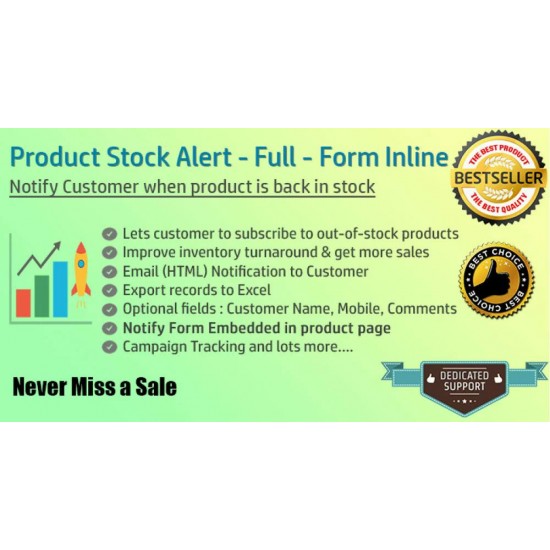 Alerta de produto back-in-stock - [FULL - Form Inline Embed]