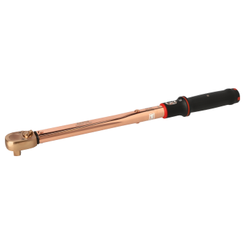 Chaves de bocas dinamométricas ajustáveis mecânicas sem faíscas com escala de janela e cabeça de roquete fixa em cobre-berílio 12 N.m-50 N.m
 - NSB041-12-50