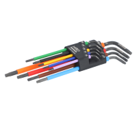 Conjunto Longo TORX® Colorido L-Key T8-T40 - 9 Pcs
 - C1997TORX/9P