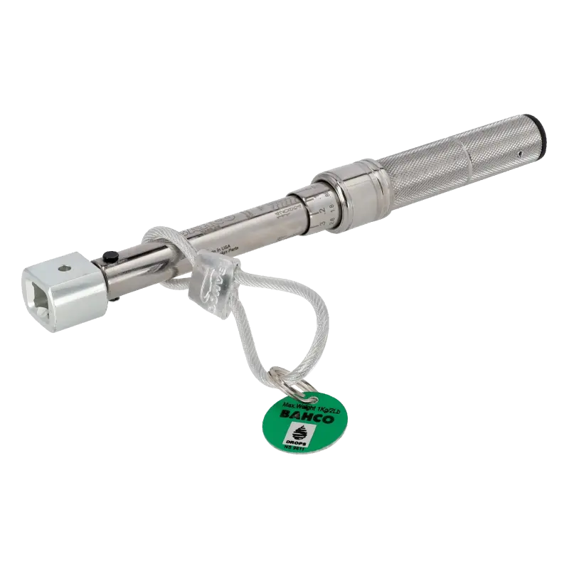 Chave de torque mecânica ajustável com escala marcada, cabeça intercambiável e laço de arame 235 mm
 - TAH7465-15