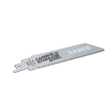 Lâminas com ponta de carboneto de tungsténio para serra sabre para o corte de aço inoxidável 10 TPI 150 mm
 - 3946-150-10-HST-1P Lâminas com ponta de carboneto de tungsténio para serra sabre para o corte de aço inoxidável 10 TPI 150 mm
 - 3946-150-10-HST-1P