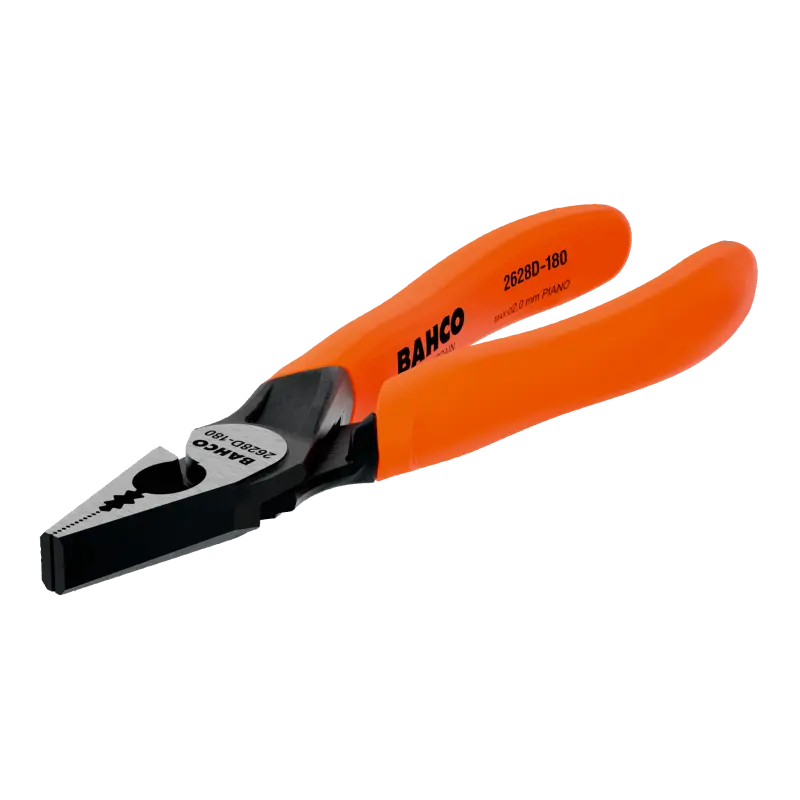 Alicates universais com pegas de monomaterial e acabamento em fosfato(160 mm)
- 2628 D-160 Alicates universais com pegas de monomaterial e acabamento em fosfato(160 mm)
- 2628 D-160
