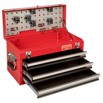 Caixas de ferramentas metálicas de alta resistência com 3 gavetas - 310 mm x 455 mm x 192 mm
 - 1484THD3RB Caixas de ferramentas metálicas de alta resistência com 3 gavetas - 310 mm x 455 mm x 192 mm
 - 1484THD3RB