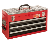 Caixas de ferramentas metálicas de alta resistência com 3 gavetas - 310 mm x 455 mm x 192 mm
 - 1484THD3RB