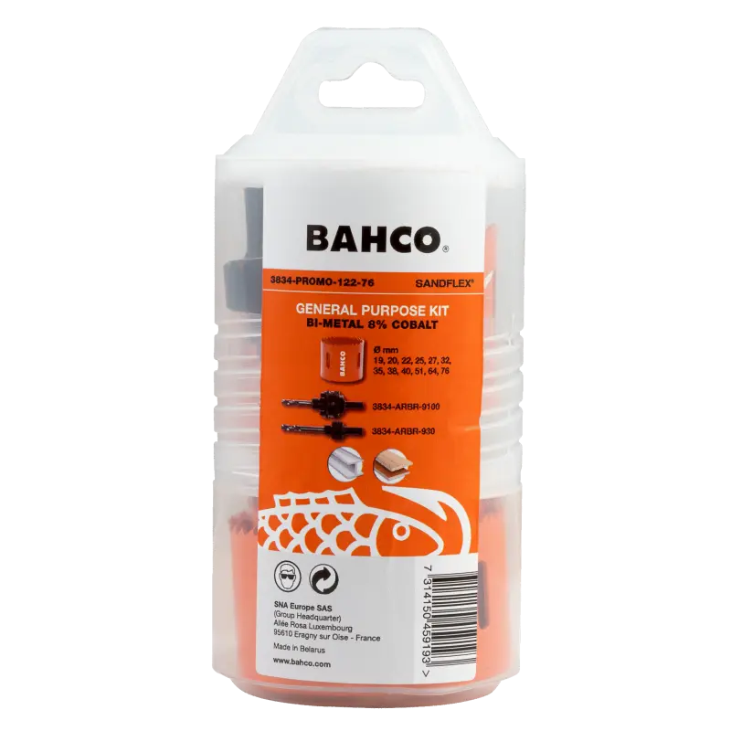 Conjunto de serras craneanas em bimetal Sandflex® de 19 mm-76 mm - 14 peças
 - 3834-PROMO-122-76