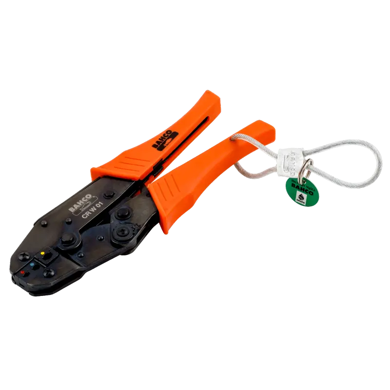 Alicate de cravar e roquete para conectores isolados com laço de arame metálico fixo - 225 mm
- TAHCRW01 Alicate de cravar e roquete para conectores isolados com laço de arame metálico fixo - 225 mm
- TAHCRW01