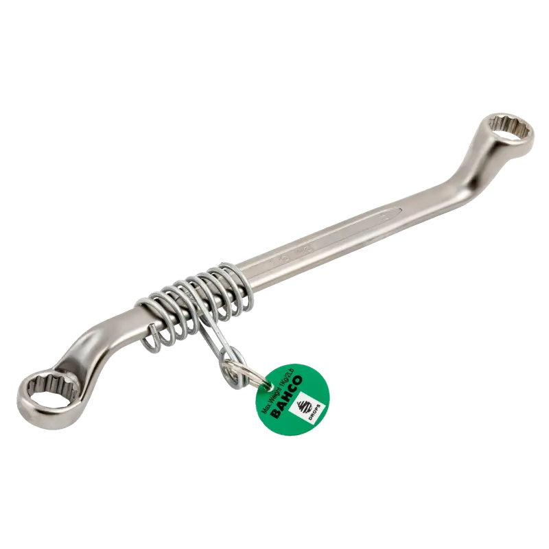 Chaves de extremidade de anel duplo de compensação longa, no sistema métrico, com acabamento cromado com mola deslizante de aço inoxidável - 8 mm x 9 mm
- TAH2M-8-9 Chaves de extremidade de anel duplo de compensação longa, no sistema métrico, com acabamento cromado com mola deslizante de aço inoxidável - 8 mm x 9 mm
- TAH2M-8-9