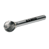 12,7 mm x 12,7 mm - Ø6 mm Lima rotativa em carboneto de tungsténio. Esférica 24/12
- D1211M06X 12,7 mm x 12,7 mm - Ø6 mm Lima rotativa em carboneto de tungsténio. Esférica 24/12
- D1211M06X