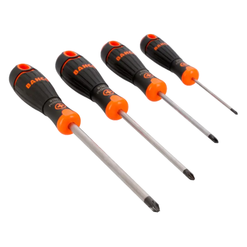 Conjunto de chaves de fendas BahcoFit Phillips com Borracha - 4 unid.
- B219.014 Conjunto de chaves de fendas BahcoFit Phillips com Borracha - 4 unid.
- B219.014