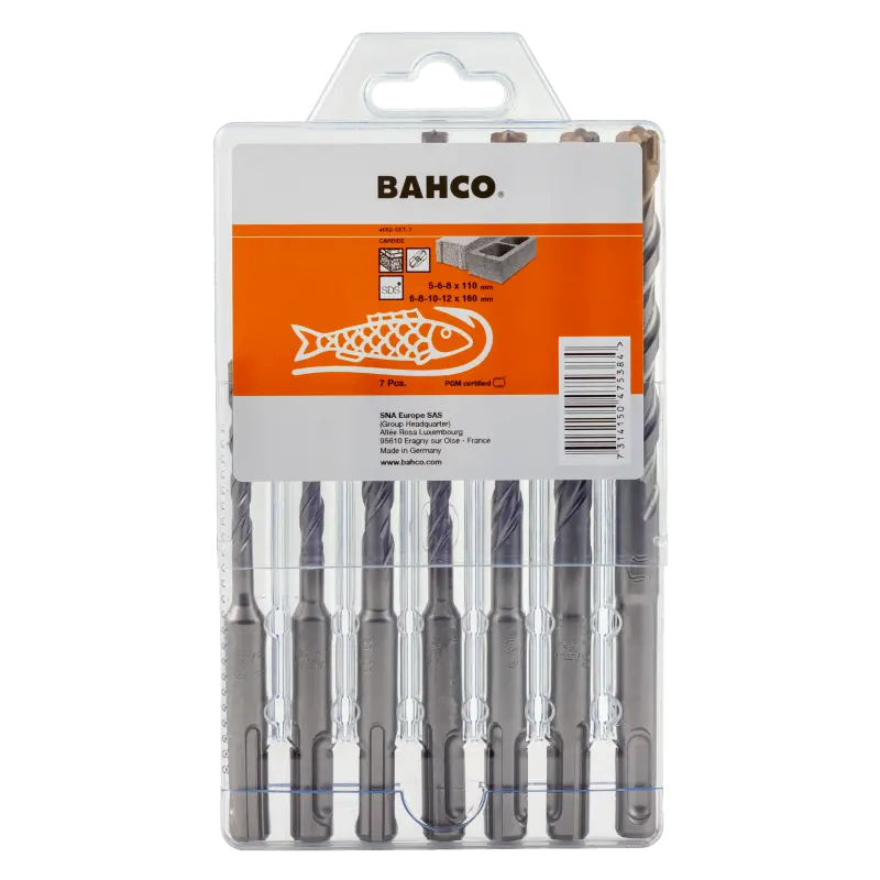 Conjunto de brocas para betão armado SDS + 2C - 7 peças
- 4652-SET-7 Conjunto de brocas para betão armado SDS + 2C - 7 peças
- 4652-SET-7