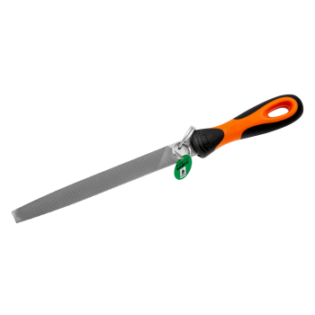 200 mm - Lima plana de extremidade afunilada de engenharia ERGO™ para corte bastardo, segundo corte ou murça com anel permanente em aço inoxidável
 - TAH1-110-08-1-2 200 mm - Lima plana de extremidade afunilada de engenharia ERGO™ para corte bastardo, segundo corte ou murça com anel permanente em aço inoxidável
 - TAH1-110-08-1-2
