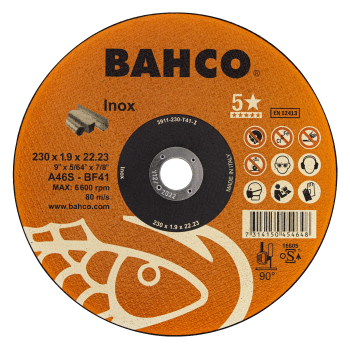 Discos Abrasivos de Elevada Performance para Corte de Inox 115 x 1.0 x 22.23mm
 - 3911-115-T41-I