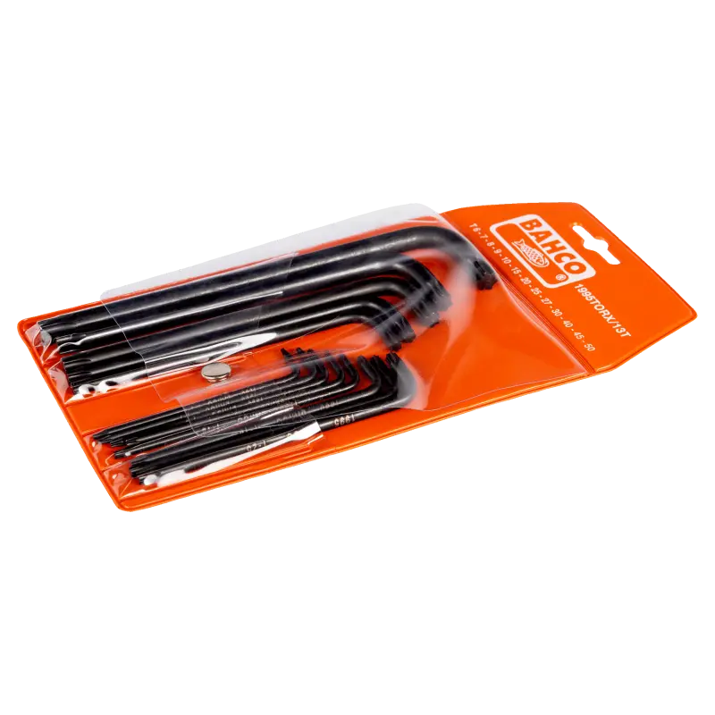 Jogo de chaves Offset TORX®, em preto
- 1995TORX/13T Jogo de chaves Offset TORX®, em preto
- 1995TORX/13T