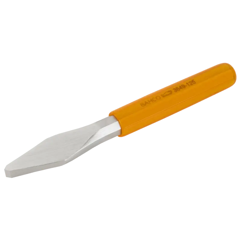Formão com haste octogonal plana e revestimento de plástico 125 mm
- 3649-125 Formão com haste octogonal plana e revestimento de plástico 125 mm
- 3649-125