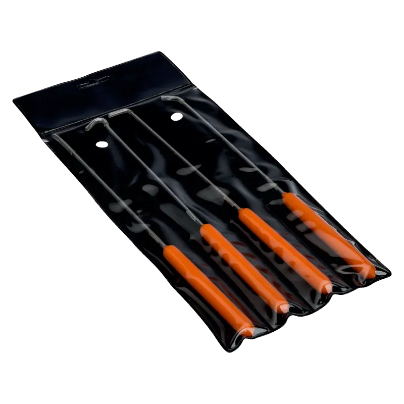 Conjunto de ponteiros, ganchos e varetas compridos 265 mm - 4 peças
- 2633L/S4 Conjunto de ponteiros, ganchos e varetas compridos 265 mm - 4 peças
- 2633L/S4