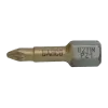 Pontas para aparafusadora de torção em estanho 1/4" para parafusos Pozidriv de PZ1 - 25 mm - 10 Pcs/Caixa de plástico
 - 62TIN/PZ1