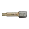 Pontas para aparafusadora de torção em estanho 1/4" para parafusos TORX® de T15 - 25 mm - 10 Pcs/Caixa de plástico
 - 62TIN/T15