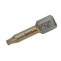 Pontas para aparafusadora de torção em estanho 1/4" para parafusos TORX® de T20 - 25 mm - 10 Pcs/Caixa de plástico
 - 62TIN/T20