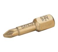 Pontas de aparafusadora de torção diamantadas 1/4" para parafusos Pozidriv de PZ1 - 25 mm - 5 Pcs/Caixa de plástico
 - 63D/PZ1