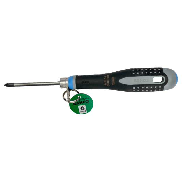 Chave parafusos ERGO™ p/parafusos Pozidriv c/bucha segurança
- TAHBE-8810 Chave parafusos ERGO™ p/parafusos Pozidriv c/bucha segurança
- TAHBE-8810