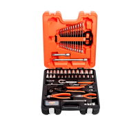 Conjunto de chaves de caixa 1/2+1/4' com outras ferramentas, 81peças
- S81MIX