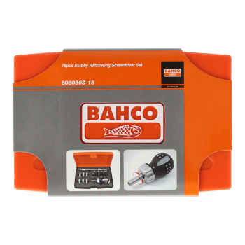 Jogo chave roquete curta suporte bits 18 e 22 peças
 - 808050S-18