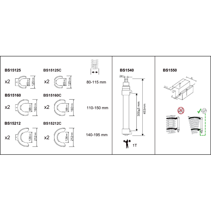 Dispositivo compressor para molas Macpherson
- BS15 Dispositivo compressor para molas Macpherson
- BS15