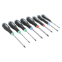 Conjunto de chaves de parafusos de fenda/Phillips/Pozidriv/TORX® com pega de borracha - 8 peças
 - BE-9872