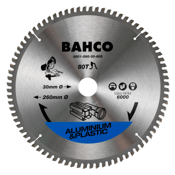 48-dentes Lâminas para serra circular para serras de esquadria em alumínio e plástico - 210 mm
 - 8501-17S 48-dentes Lâminas para serra circular para serras de esquadria em alumínio e plástico - 210 mm
 - 8501-17S