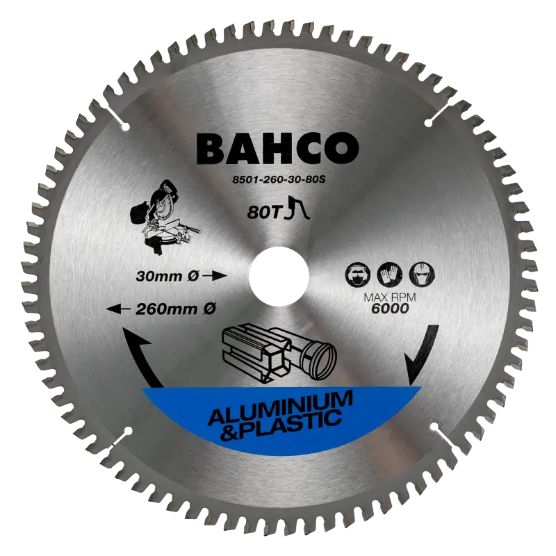 48-dentes Lâminas para serra circular para serras de esquadria em alumínio e plástico - 210 mm
 - 8501-17S