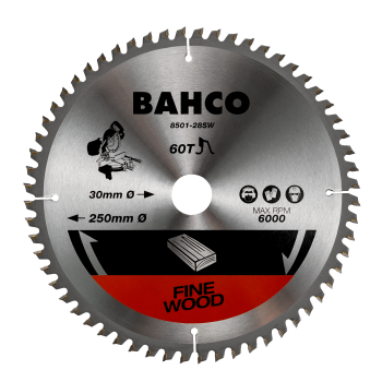 24-dentes Lâminas para serra circular para serras de esquadria em madeira - 216 mm
 - 8501-16SW 24-dentes Lâminas para serra circular para serras de esquadria em madeira - 216 mm
 - 8501-16SW