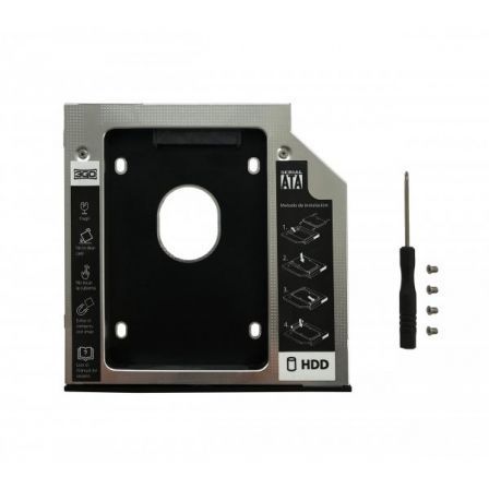 Adaptador DVD a Disco HD/SSD 3GO HDDCADDY127/ Incluye Destornillador y Tornillos Adaptador DVD a Disco HD/SSD 3GO HDDCADDY127/ Incluye Destornillador y Tornillos
