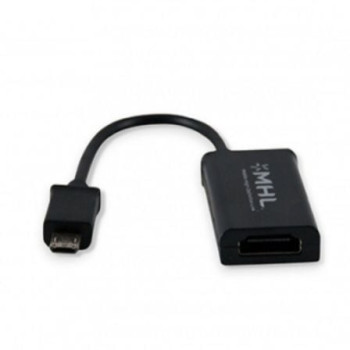 Cable MHL 11 Pines 3GO CMHL11 HDMI Macho - MicroUSB Macho/ Negro Cable MHL 11 Pines 3GO CMHL11 HDMI Macho - MicroUSB Macho/ Negro