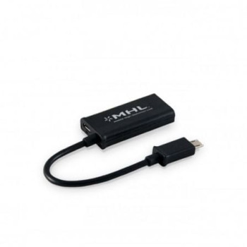 Cable MHL 11 Pines 3GO CMHL11 HDMI Macho - MicroUSB Macho/ Negro Cable MHL 11 Pines 3GO CMHL11 HDMI Macho - MicroUSB Macho/ Negro