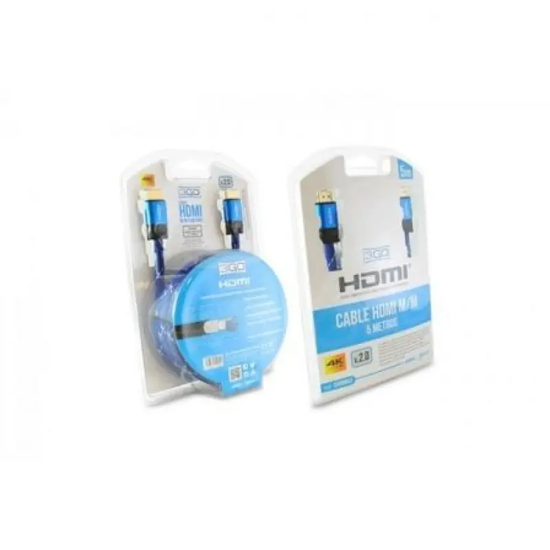 Cable HDMI 2.0 4K 3GO CHDMI52/ HDMI Macho - HDMI Macho/ 5m/ Azul Cable HDMI 2.0 4K 3GO CHDMI52/ HDMI Macho - HDMI Macho/ 5m/ Azul